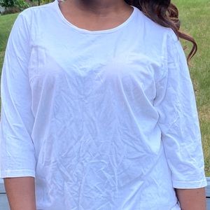 🏳️ White Mid Sleeve Top 🏳️